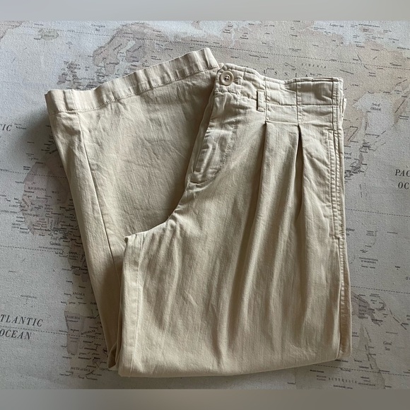 Maeve Anthropologie Remi Wide Leg Cropped Chino Pants Size 10 - Picture 4 of 15